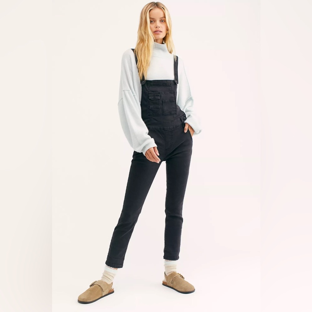 Free People Washed Denim Overalls size 25